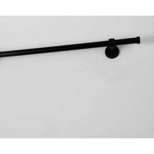 Curtain Pole in satin steel Ø 20mm with Wall Bracket